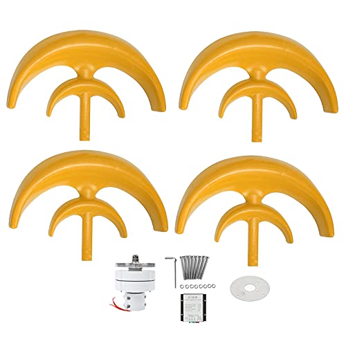 Windturbinen-Generator 600 W Doppelschichtiger Vertikalachsen-Generator 4-Blatt-Windturbinen-Kit für Wind-Solar-Anlage… – Bild 3