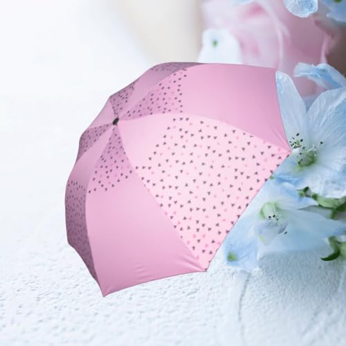 Image of KEKEMI 3 Fold Plain Pipine Umbrella for Men & Women