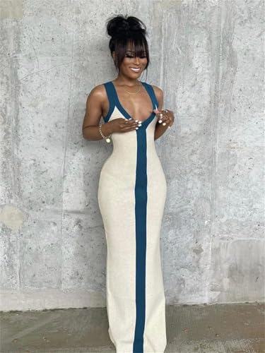 Women Ankle-Length Casual Ribbed Knit Dress Bodycon Slim Robe Dancing Party Vestido Long Skirt2