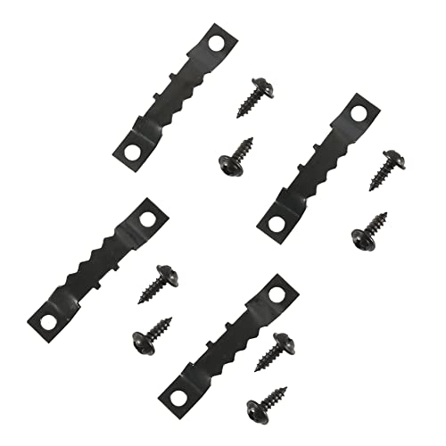 Image of Cnswee6 Iron Double Hole Picture Hanging Hardware Picture Frame Hangers, Sawtooth Picture Hanger Frame Hanging Hooks Replacement For Paintings Photos Art And Home Decoration (Black)