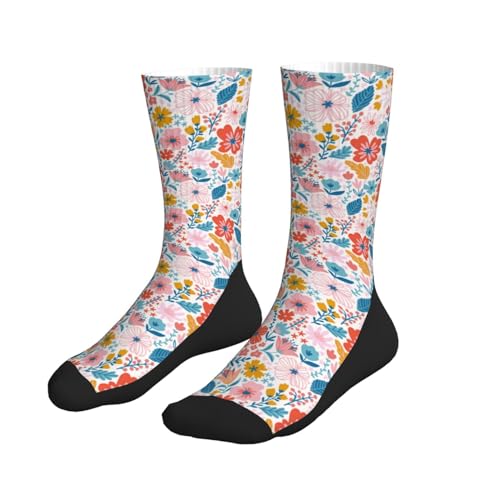 Work Socks for Men - Floral Ditsy Mens Socks, Crew Socks for Men Women Teens Gift4