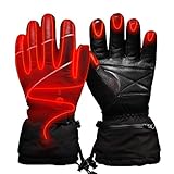 Xiaoyezi Elektrisch beheizte Handschuhe, warme Handschuhe für Männer Frauen Sport 3 Heizstufen Einstellbarer Touchscreen wasserdichte Winterhandschuhe für alle Arten von Outdoor-Aktivitäten,XS
