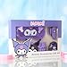 Hello Kitty Sanrio Kuromi Beauty Set for Women, Teens with Cooling Gel Eye Mask, Plush Skincare Headband, Claw Clip, Eye Pads, Kawaii Gifts for Women (Purple Kuromi)