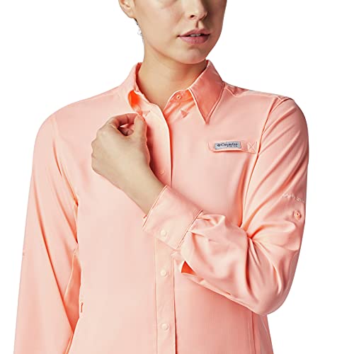 Columbia Women’s Pfg Tamiami™ Ii Long Sleeve Shirt, Tiki Pink, Large #TOP2