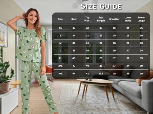 SMOWKLY Printed Round Neck Short Sleeve Night Suit Set for Women – Soft Pajama Set | Comfortable Cotton Blend Night Dress & Sleepwear | Cozy Pyjama Set | Cord Set |Warm Pjs for Girls
