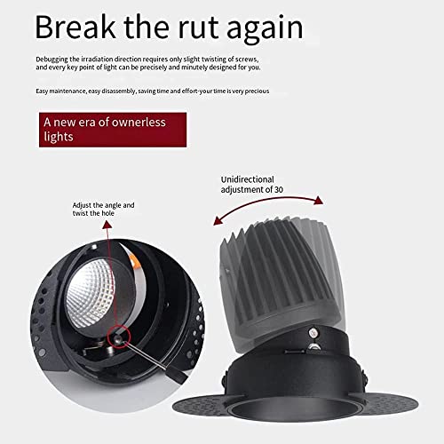Proyector LED de techo 12W antideslumbrante con luz neutra 4000K 5