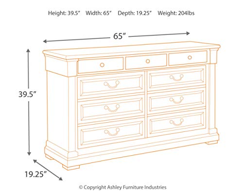 Signature-Design-by-Ashley-Bolanburg-Farmhouse-9-Drawer-Dresser-with-Dovetail-Construction-Antique-White-Weathered-Gray Signature Design by Ashley Bolanburg Farmhouse 9 Drawer Dresser with Dovetail Construction Antique White Weathered Gray