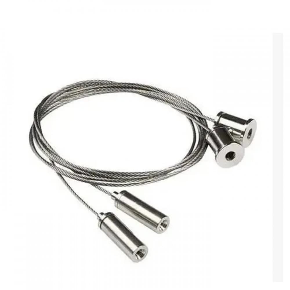 VRCT 2PCS 1 Meter Clutch Wire & Screw Suspension Hanging Mounting Kit/Adjustable Pearl Chrome Stainless Steel Suspension Wire Cables Hanging Chains for Restaurant Shop Home Lights - Image 6 thumbnail