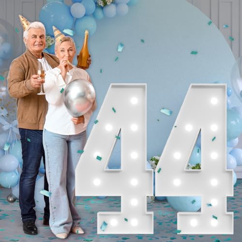Image of imprsv Marquee Numbers Large 44th-Birthday Decorations: 4ft Light Up Number