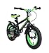 BIKESTAR Vélo Enfant pour Garcons et Filles de 3 - 4 Ans | Bicyclette Enfant 12 Pouces Mountainbike avec Freins | Noir & Vert