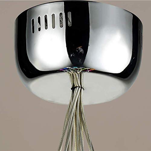 Candelabro de globo de vidrio esférico con 3 luces G4 de colores para techo 7