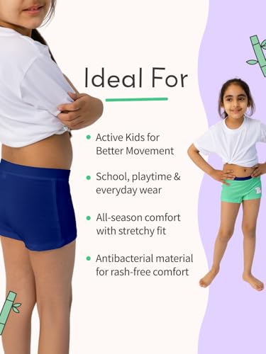 Image of superbottoms Girl Boyshorts | Supersoft Underwear for Girls | 3X Softer Underwear for Kids | Premium Panties for Girls | Super Stretchy, Breathable, Gentle Elastics, No Scratchy Tags, AZO-Free Dyes