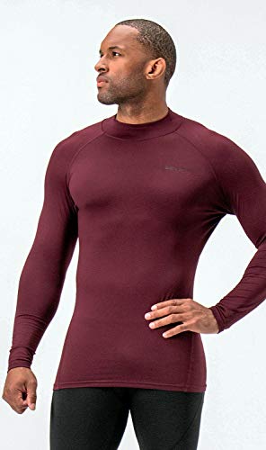 image for DEVOPS 2 Pack Men's Thermal Turtle Mock Neck Shirts, Compression Long 