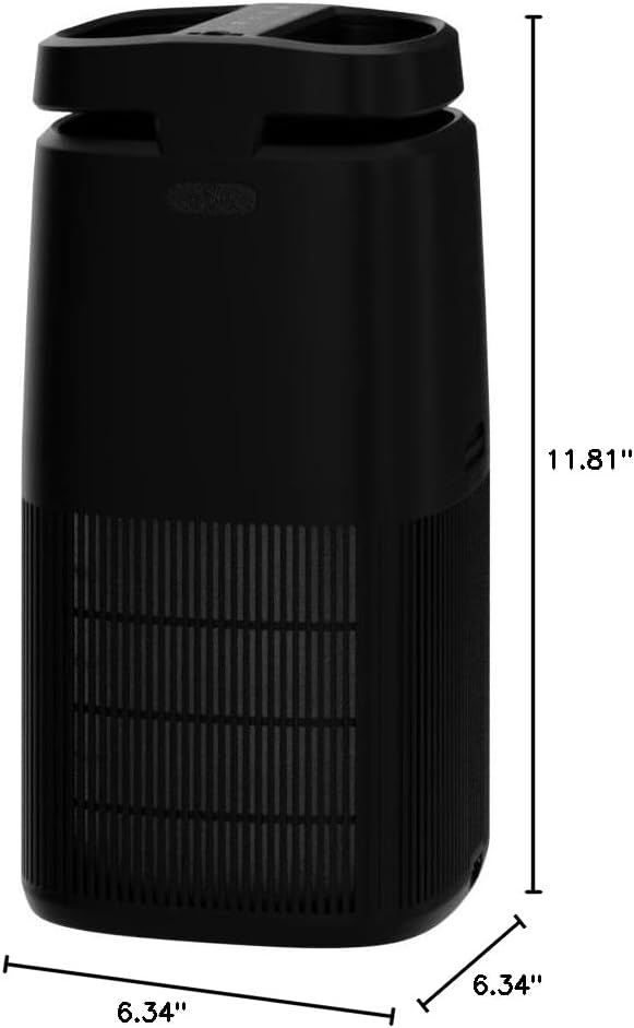 POMORON 4-in-1 Air Purifiers for Home, Air Ionizer Negative Ion Generator, H13 HEPA Filter, UV, Covers 1250 Ft² 99.97% Removal Rate for Pollen Smoke Pet Dander Air Cleaner for Bedroom, MJ002H, Black - Image 10