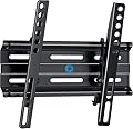 Pipishell Tilting TV Wall Mount Bracket Low Profile for 13-42 Inch Flat Screen TVs & Monitors, Universal Tilt TV Monitor Mount Fits 8" Wood Studs VESA 200x200mm