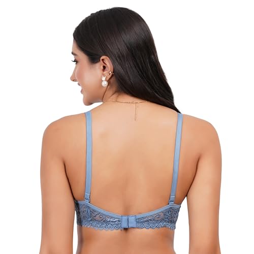 Image of Lace Padded Everyday Padded Bra for Women - Made of Pure Cotton Full Coverage Over Size Non Wired Pushup Soft Cup for T-Shirt Saree Dress Sports Garment for Daily Use Everyday