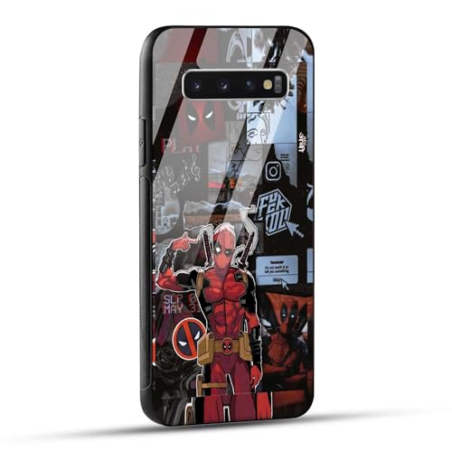 Image of NDCOM for Samsung Galaxy S10 4G Back Cover Superhero Collage Printed Glass Case