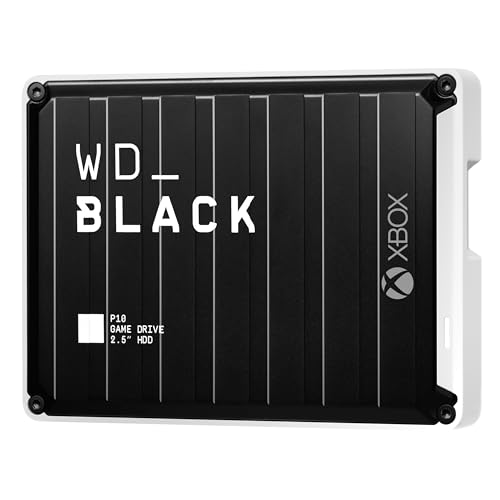 WD_BLACK P10 pour Xbox, 6 To, Disque dur Externe Portable, des vitesses allant jusqu'à 130 Mo/s, Une abonnement d'un mois au Xbox Game Pass Ultimate,...