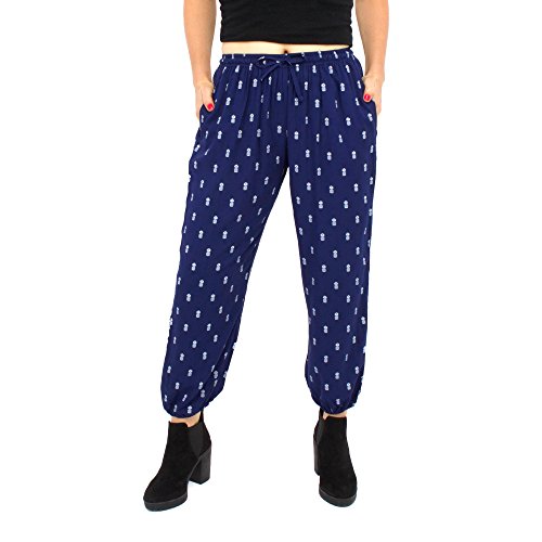 Piney+Co Harem Pants for Women Thai Elephant Pants | Ultra Soft Boho Chic | Flexible Waistband and Ankle | Navy XL