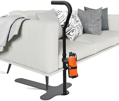 Chair Couch Lift Assist with Cup Holder, 6-Level Adjustable Height Support Frame, 400 lbs Capacity – Mobility Aid Rail for Seniors, Disabled, Post-Surgery Recovery, Fits Sofa, Recliner