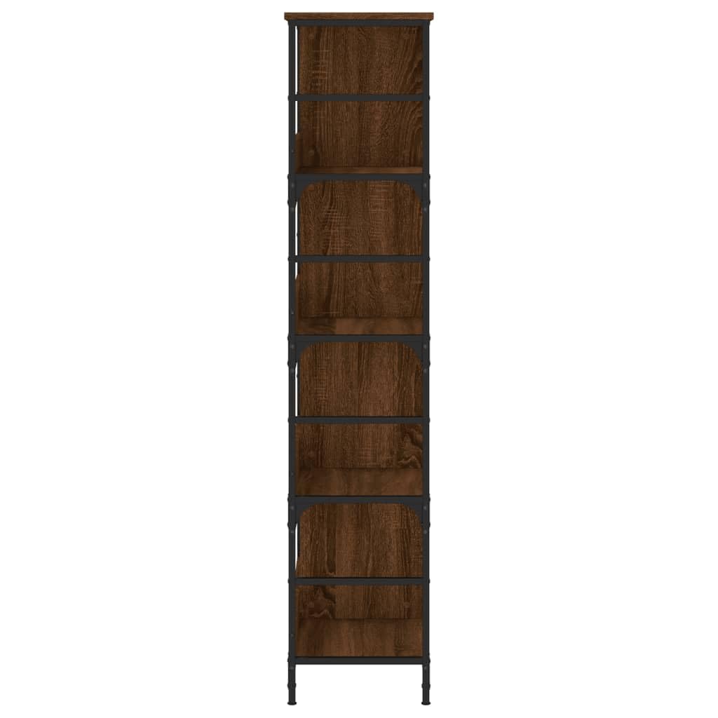 vidaXL Boekenrek 78,5x33x117,5 cm bewerkt hout gerookt eikenkleurig