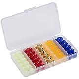 Dr.Fish Fishing Bead Bait Eggs Kits Floating Ball Stopper Plastic with Box Glow Round Luminous Saltwater Freshwater Salmon Trout 500-3000pcs