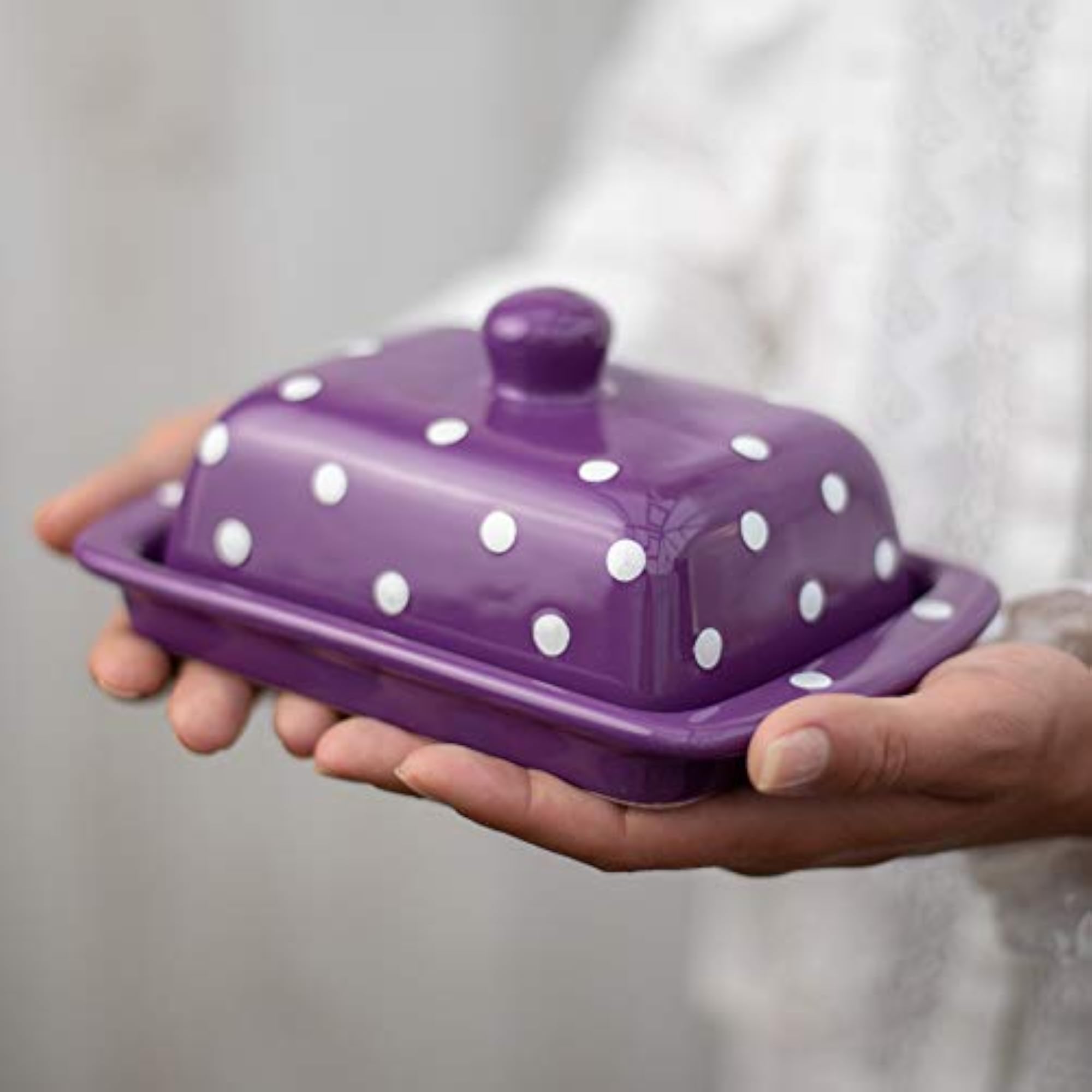 Handmade Ceramic Covered Butter Dish, Unique Design