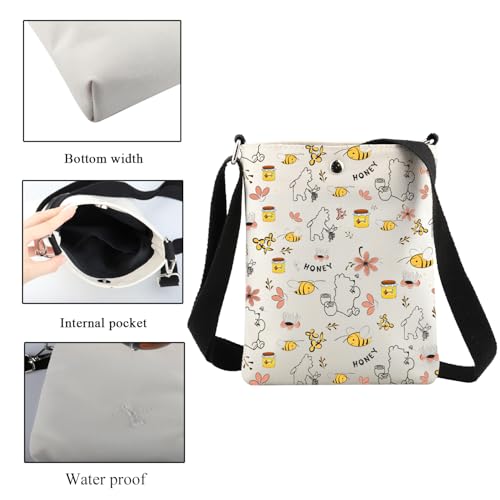 CMNIM Cartoon Bear Crossbody Bag - Bear Lover Gift for Women - Honey Bee Inspired Purse3