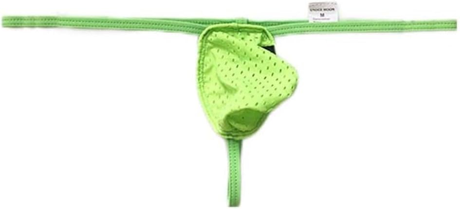 Men's T Back Thong Low Rise Sexy Briefs Spaghetti Strap Mesh Bikini Underwear - Image 3