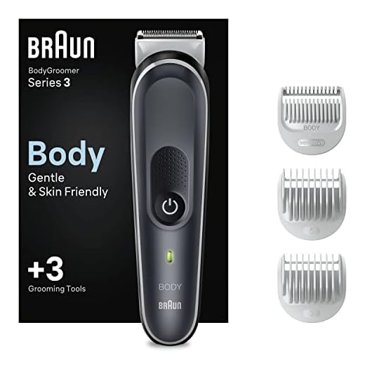 BRAUN Recortadora Corporal Series 3 3350, Recortadora Corporal Para Hombres, Depilación Masculina Para Todo El Cuerpo Sin Esfuerzo