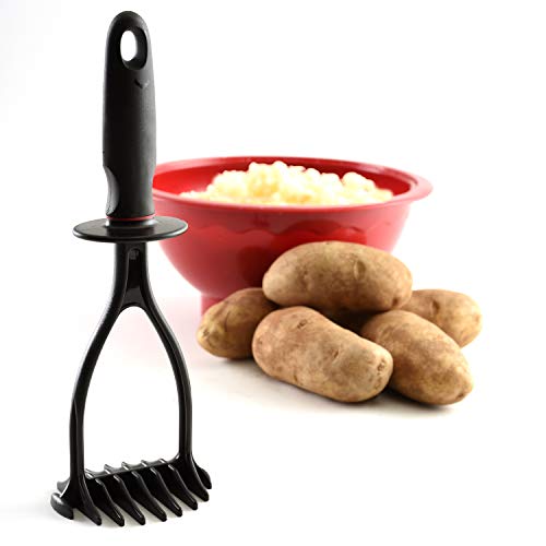 Norpro Espremedor de batata de nylon preto, 28 cm, 9,5 cm x 8,8 cm x 28 cm