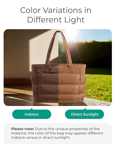 Image of BAGSMART Tote Bag for Women, Lightweight Puffy Tote Bag with Compartments Shoulder Bag Handbag for Travel, Work, Gym | Lightweight