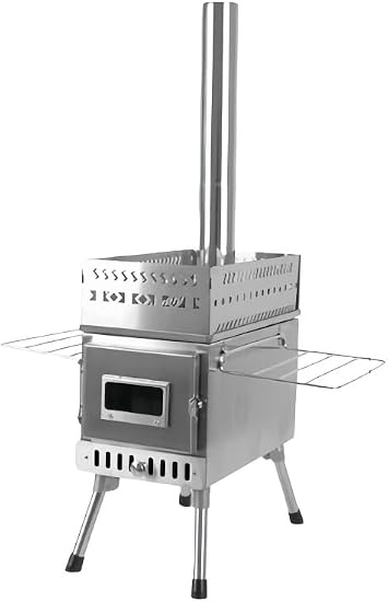 Wood Stove Sauna Stone Basket Winter Camping Heating Foldable Outdoor Tent Stainless Steel Sauna Heater with Visible Door