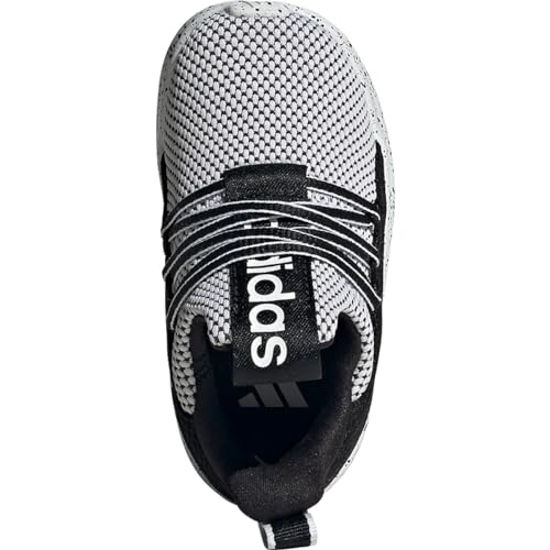 adidas Tênis infantil unissex Lite Racer Adapt 7.0, Branco/preto/preto, 22 BR