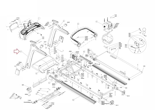 Image of Left Console Mast Set Semi-Assembly 1000389671 Works with Matrix Retail T75-02 XER | TM703C | CTM698 Treadmill