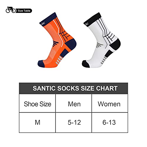 Santic Men's & Women's Cycling Socks Cotton Running Hiking Soccer Socks Crew Athletic Anklets4