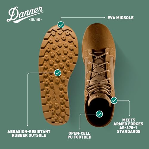 Danner Tachyon 8” Tactical Boots for Men - Ultralight Fast Drying Upper with Abrasion-Resistant Toe, Comfort Footbed, and Non Slip Traction Outsole4
