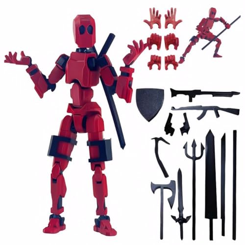 LYEAA T13 Multi-Joint Action Figurer med flera tillbehör Helkroppen Mekanisk rörlig leksak monterad Färdig actionfigur Docka Skrivbordsdekoration Presenter till honom