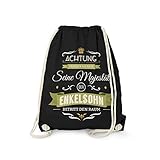 Fashionalarm Turnbeutel - Seine Majestät der Enkelsohn betritt den Raum - Fun mochila con el mensaje de cumpleaños regalo idea para nietos