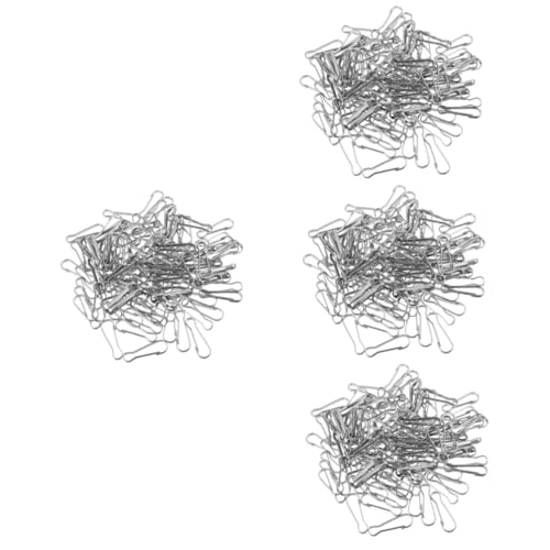 KICHOUSE 4sets Stainless Steel Lanyard Hooks Metal Clips for Hanging Key Ring Craft 30pcs*4