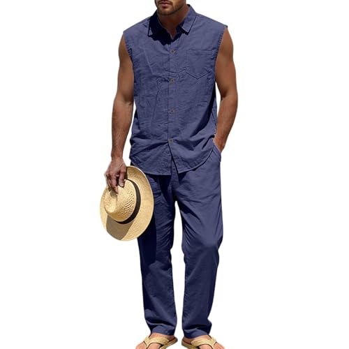 Ensemble veste et pantalon homme costume formel mariage navy XXL