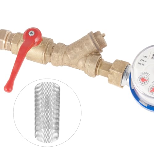 Image of PATIKIL 2 Pcs 28mm OD Strainer Mesh, 60mm H Screen Y Shaped Strainer Filter Valve Mesh Screen 304 Stainless Steel Strainer Mesh for Debris Pump Water Oil Separation