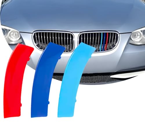 Clip-on grille inserts compatible with BMW 3-Series E92/E93 (2010–2013), 13-beam kidney grille — 3-piece set