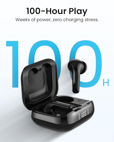 KVANCEGR Wireless Earbuds with Active Noise Cancelling,140-Hour Long Battery Life Bluetooth 5.4 Ear Buds,Multi-Device Pairing,Enhanced Clear Call,Deep Bass Stereo Headphone,in-Ear Earphones (Dark) — view 2