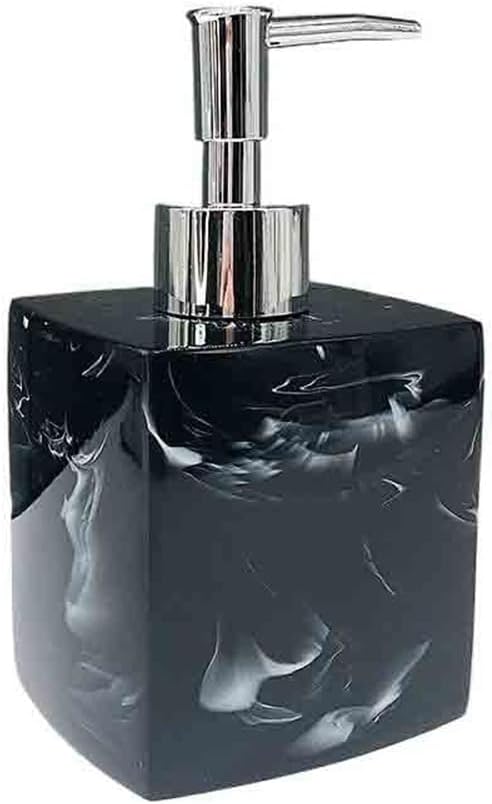 Refillable Liquid Hotel Soap Dispenser Lotion Bottle Home Bathroom Dispensing Push Bottle Plastic White/Black 400ml(Black)