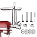 Food Meat Grinder Attachment Compatible with KitchenAid Stand Mixers Included 2 Sausage Stuffers -Useful Mixer Accessory as Food Processor