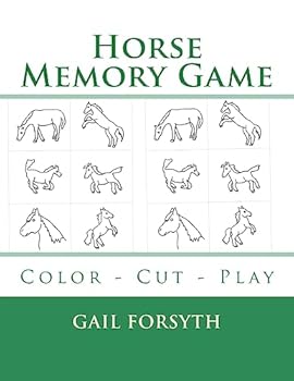 Horse Memory Game: Color - Cut - Play
