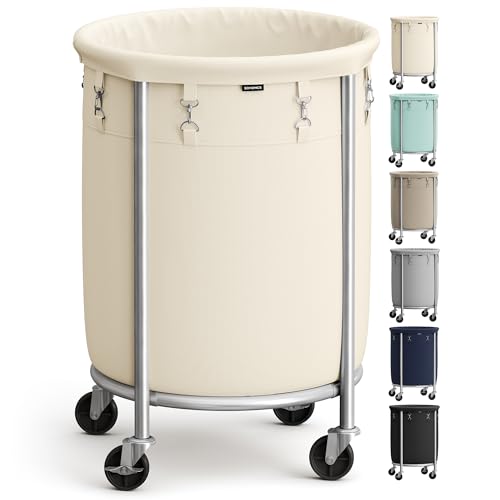 SONGMICS 29-Gallon Rolling Laundry Basket with Wheels