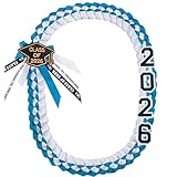 FOMOMDI Class of 2026 Graduation Ribbon Leis, Honor Braided Necklace for College Graduates, Commencement Ceremony, Grad Party Supplies (Dressblue, 2026)