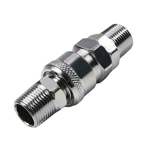 Othmro Connecteur rapide en T argenté pour connecter des raccords de tuyau, filetage mâle, filetage de type G, diamètre intérieur 16 mm, SM30 + PM30 Cover